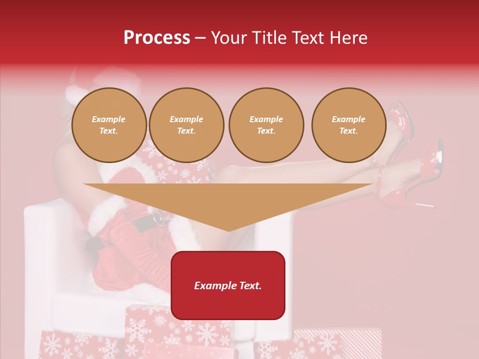 A Woman In A Santa Claus Outfit Sitting On A Chair PowerPoint Template