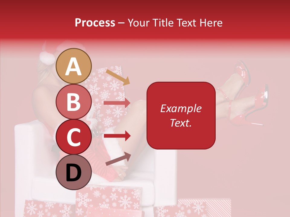 A Woman In A Santa Claus Outfit Sitting On A Chair PowerPoint Template