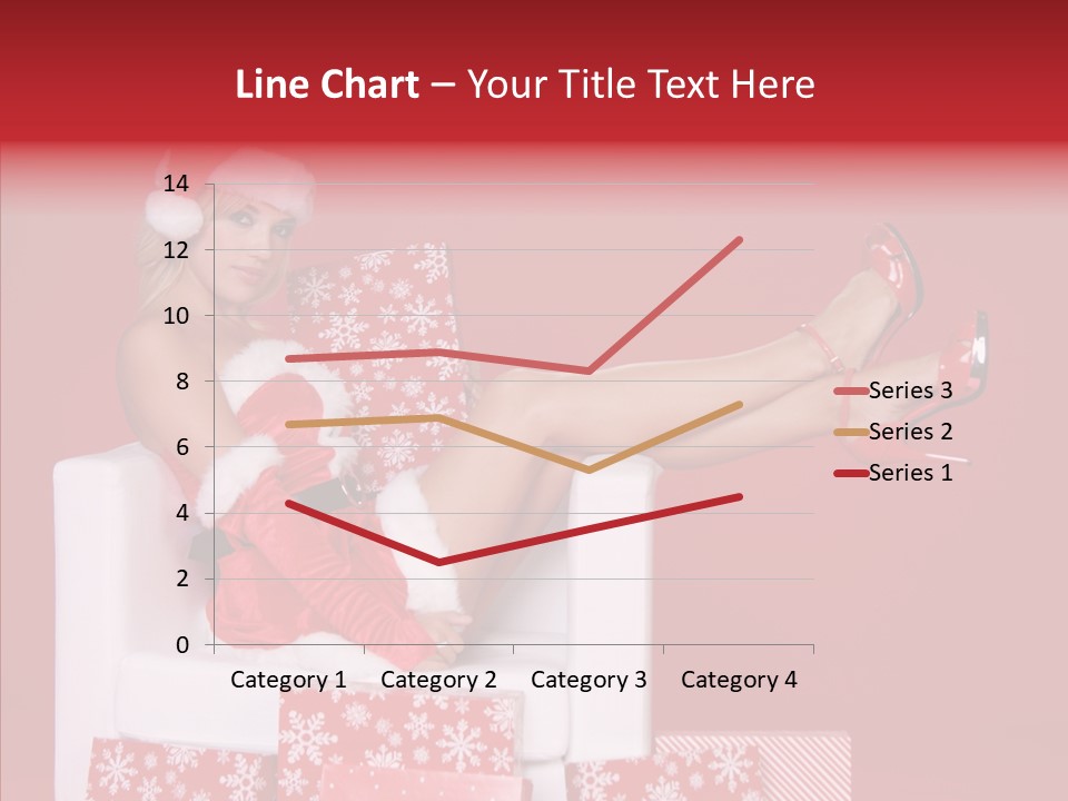 A Woman In A Santa Claus Outfit Sitting On A Chair PowerPoint Template