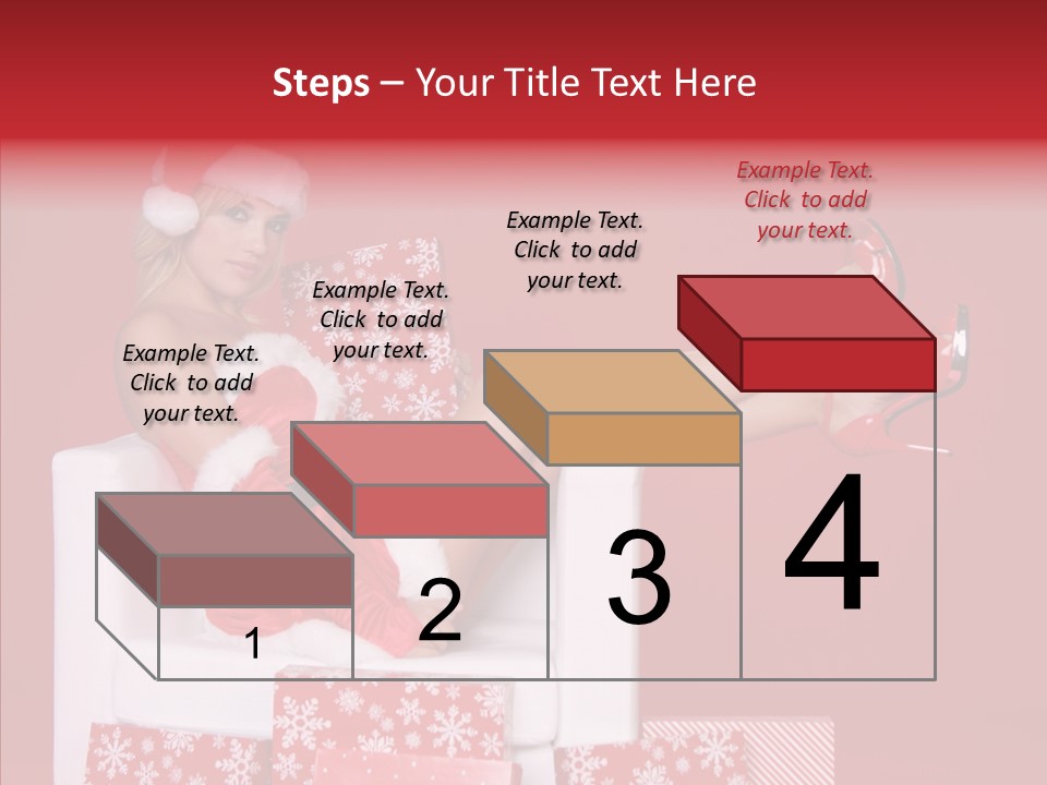 A Woman In A Santa Claus Outfit Sitting On A Chair PowerPoint Template