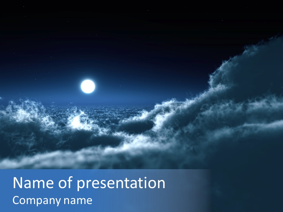 Lunar Time Waves PowerPoint Template