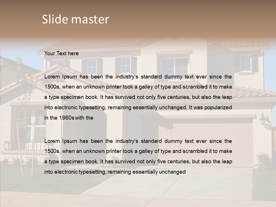 Nice Burbs Neighborhood PowerPoint Template