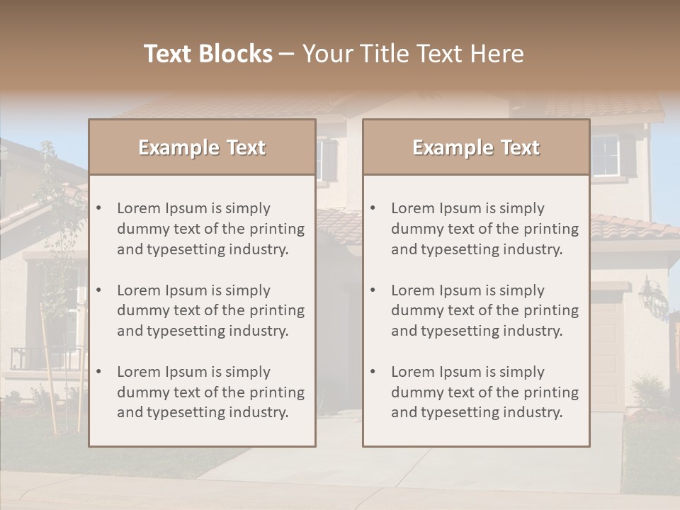 Nice Burbs Neighborhood PowerPoint Template