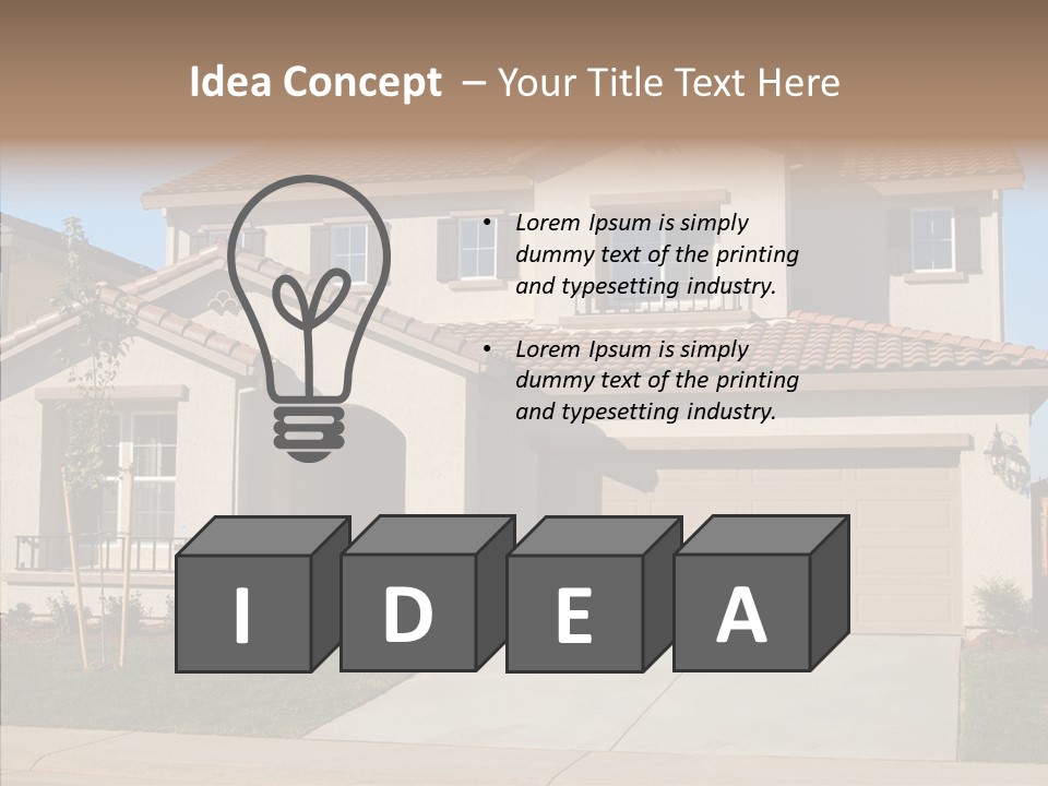 Nice Burbs Neighborhood PowerPoint Template