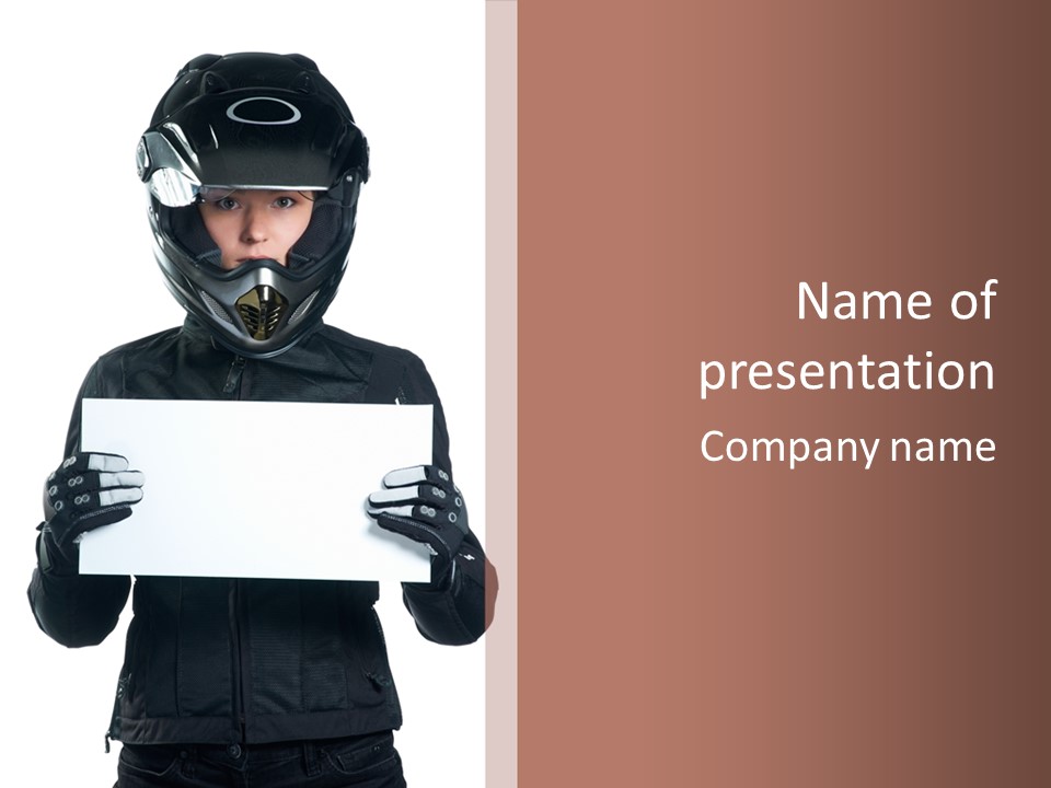 Showing Black Banner PowerPoint Template