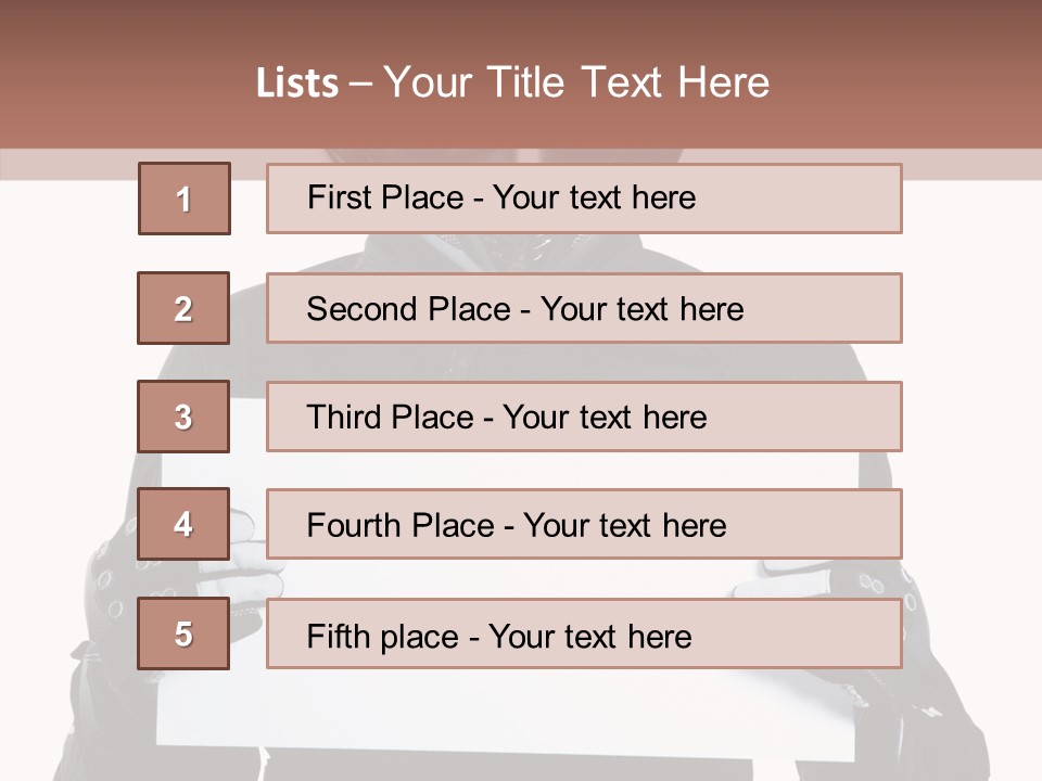 Showing Black Banner PowerPoint Template