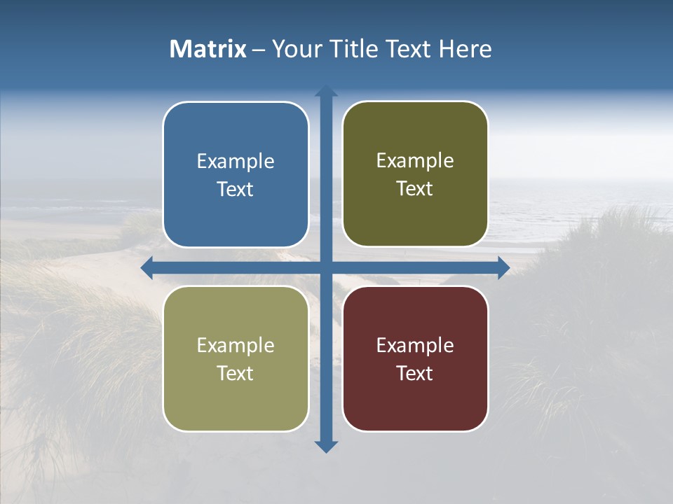 Clouds Blue Beach PowerPoint Template