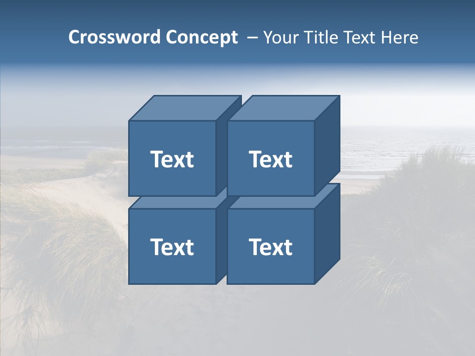 Clouds Blue Beach PowerPoint Template
