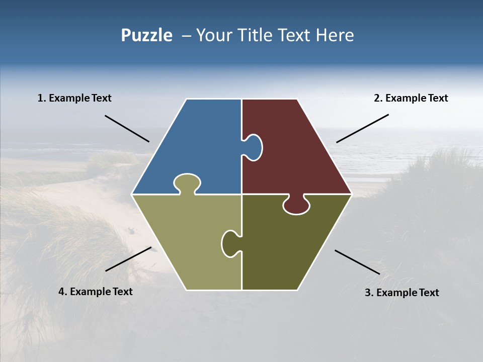 Clouds Blue Beach PowerPoint Template