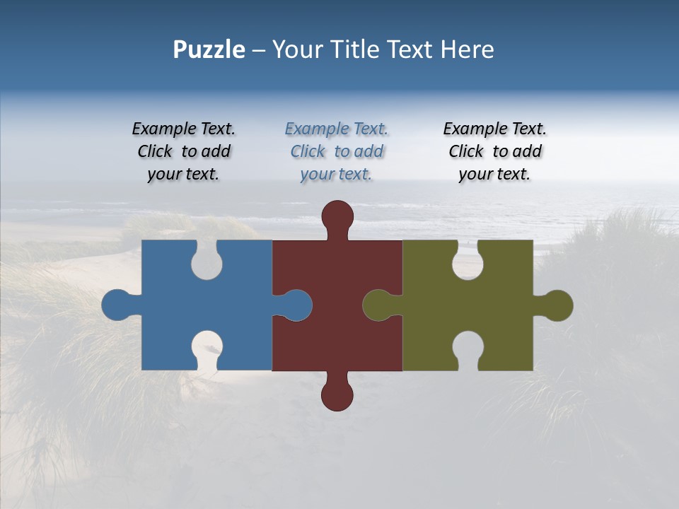 Clouds Blue Beach PowerPoint Template