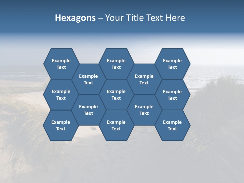 Clouds Blue Beach PowerPoint Template