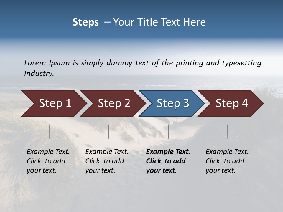 Clouds Blue Beach PowerPoint Template