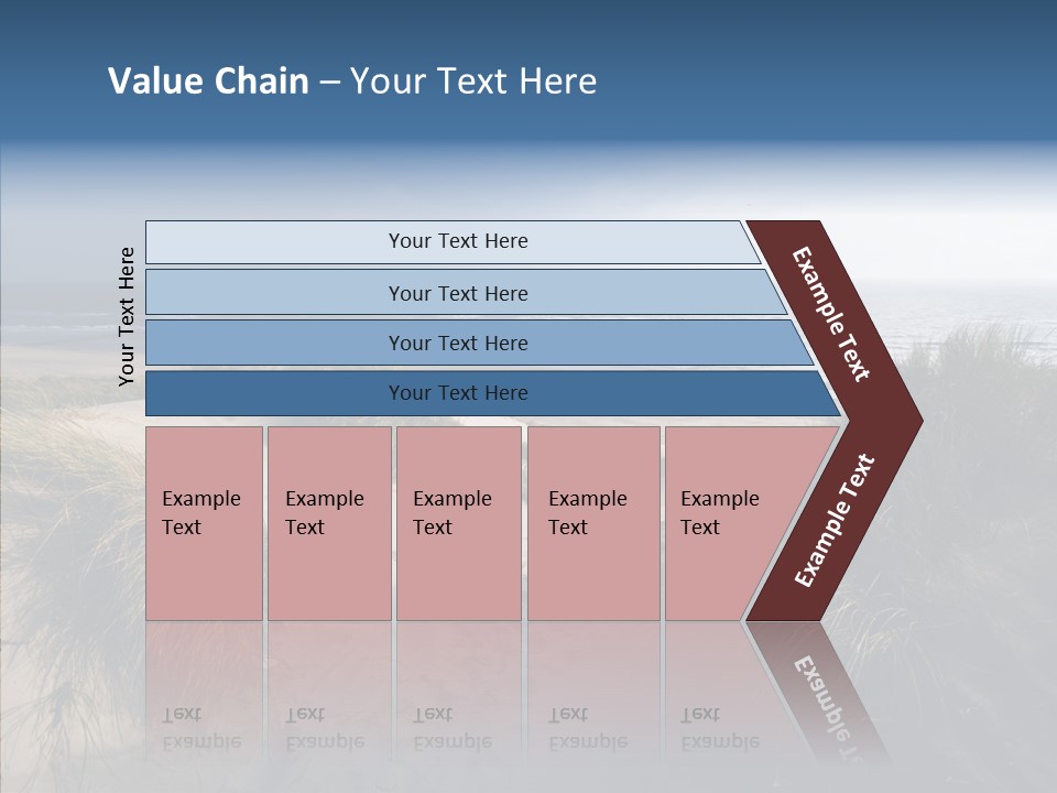 Clouds Blue Beach PowerPoint Template