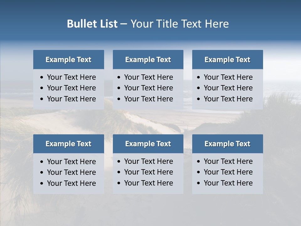 Clouds Blue Beach PowerPoint Template