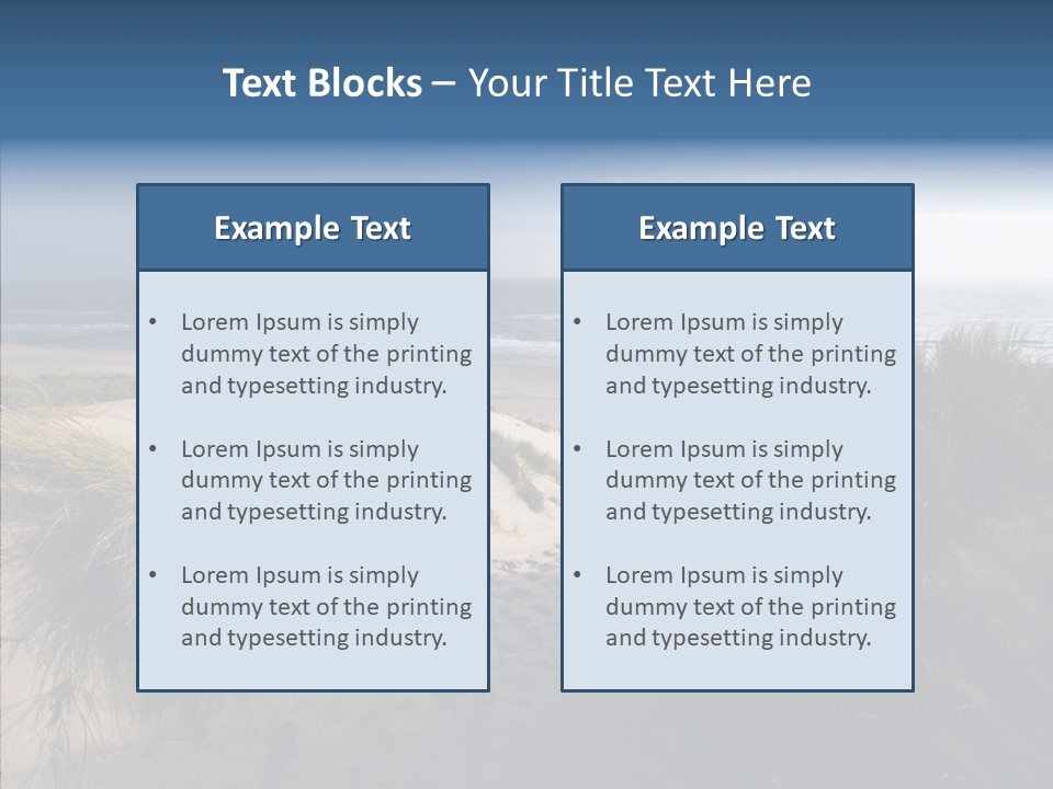 Clouds Blue Beach PowerPoint Template