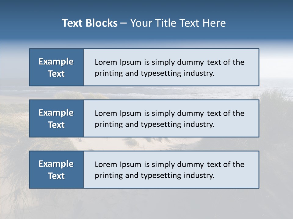 Clouds Blue Beach PowerPoint Template