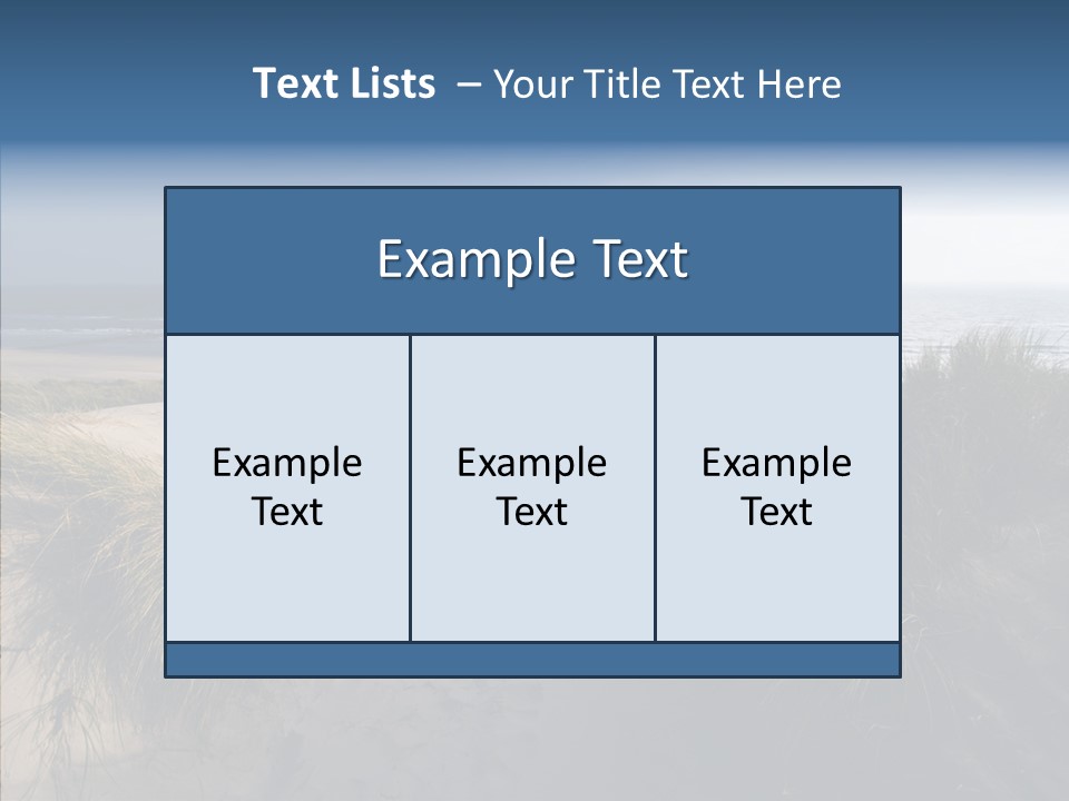 Clouds Blue Beach PowerPoint Template