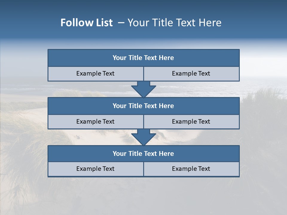 Clouds Blue Beach PowerPoint Template