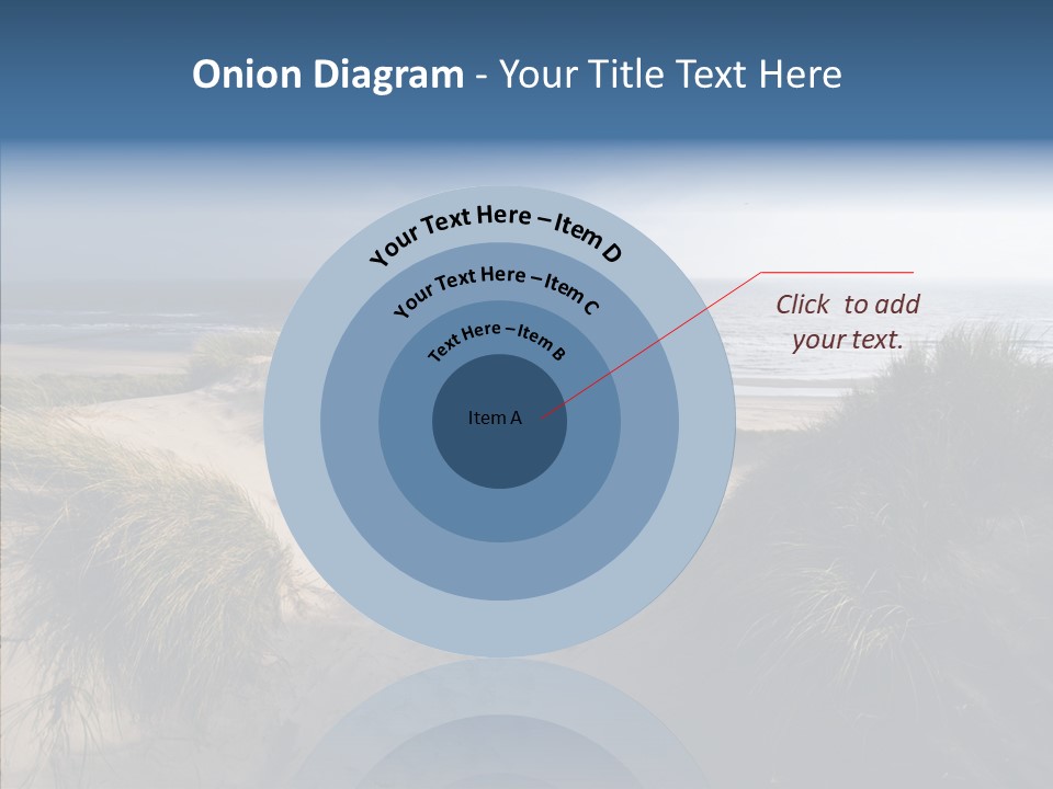 Clouds Blue Beach PowerPoint Template