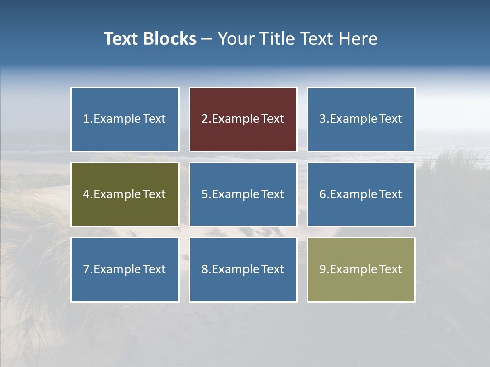 Clouds Blue Beach PowerPoint Template