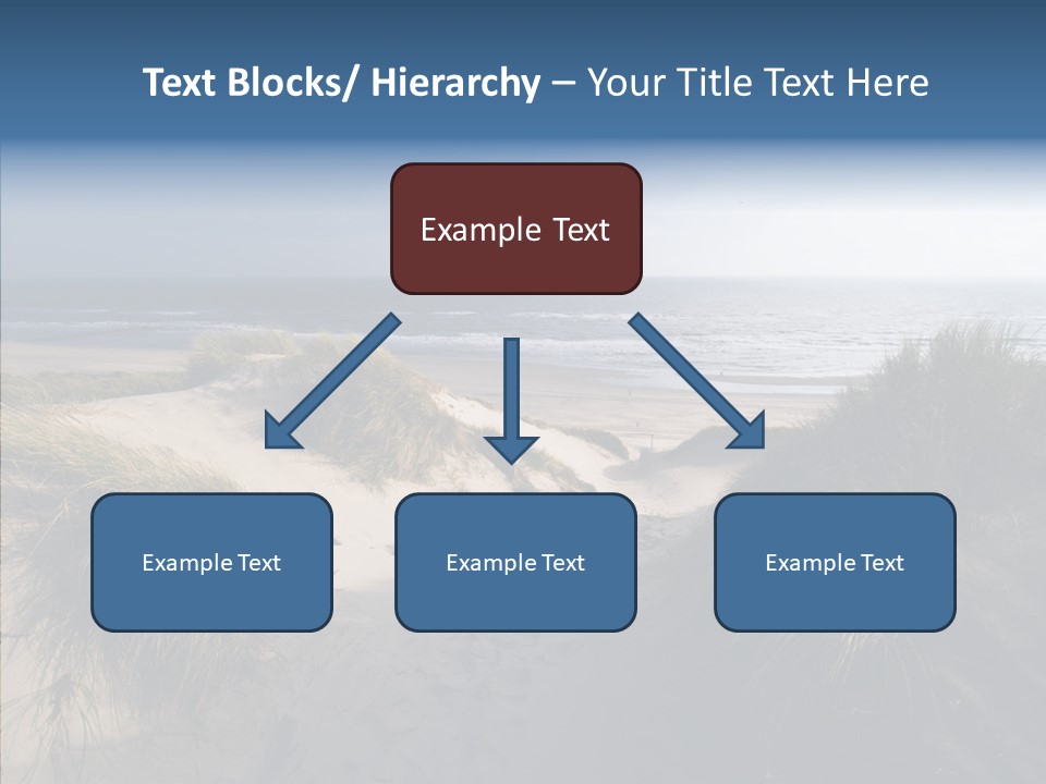 Clouds Blue Beach PowerPoint Template