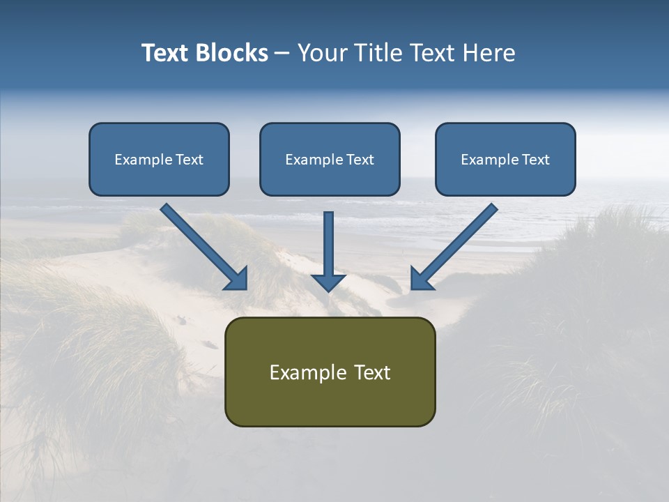 Clouds Blue Beach PowerPoint Template