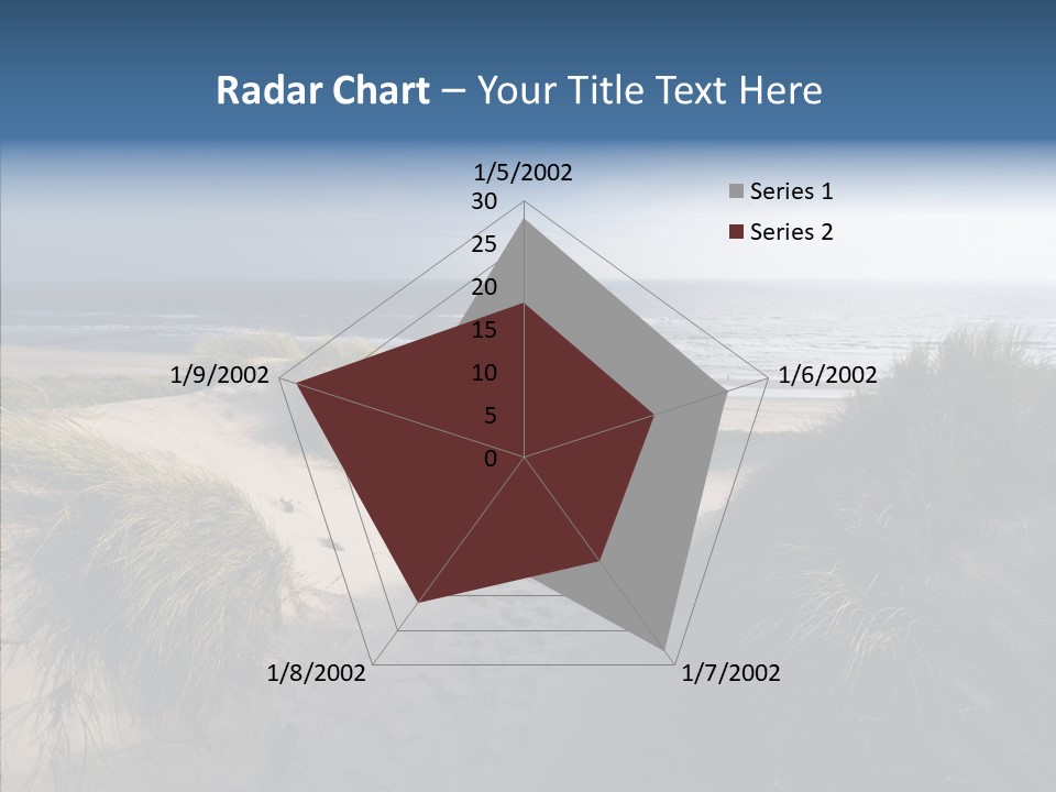 Clouds Blue Beach PowerPoint Template