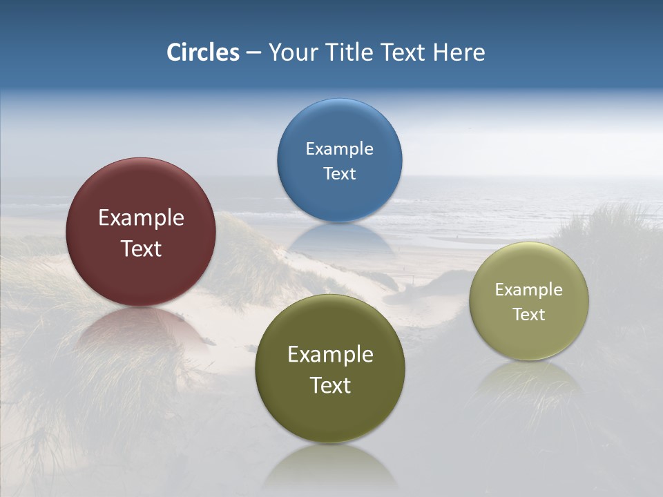 Clouds Blue Beach PowerPoint Template