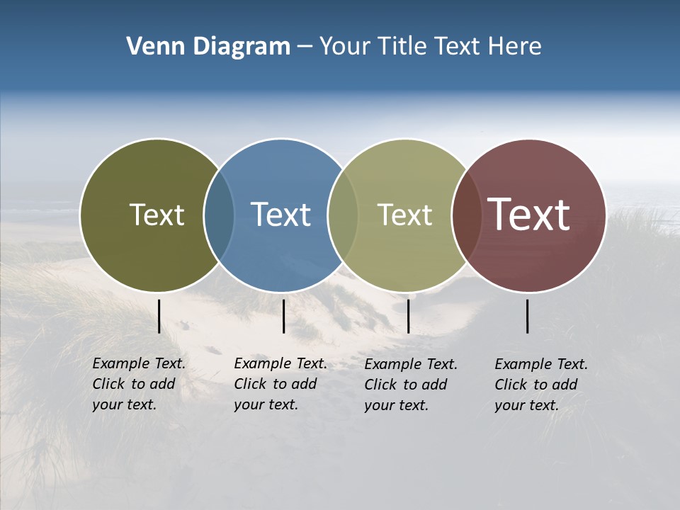 Clouds Blue Beach PowerPoint Template