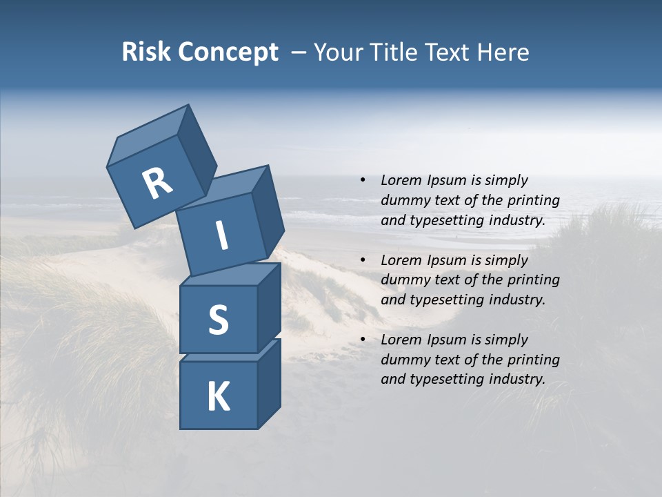 Clouds Blue Beach PowerPoint Template