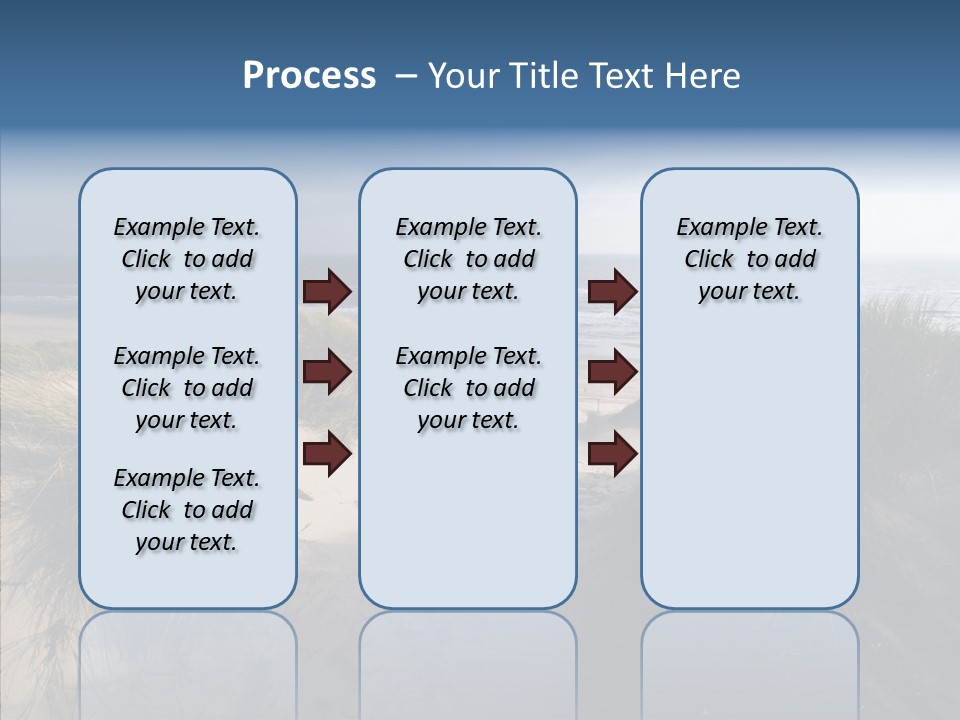 Clouds Blue Beach PowerPoint Template