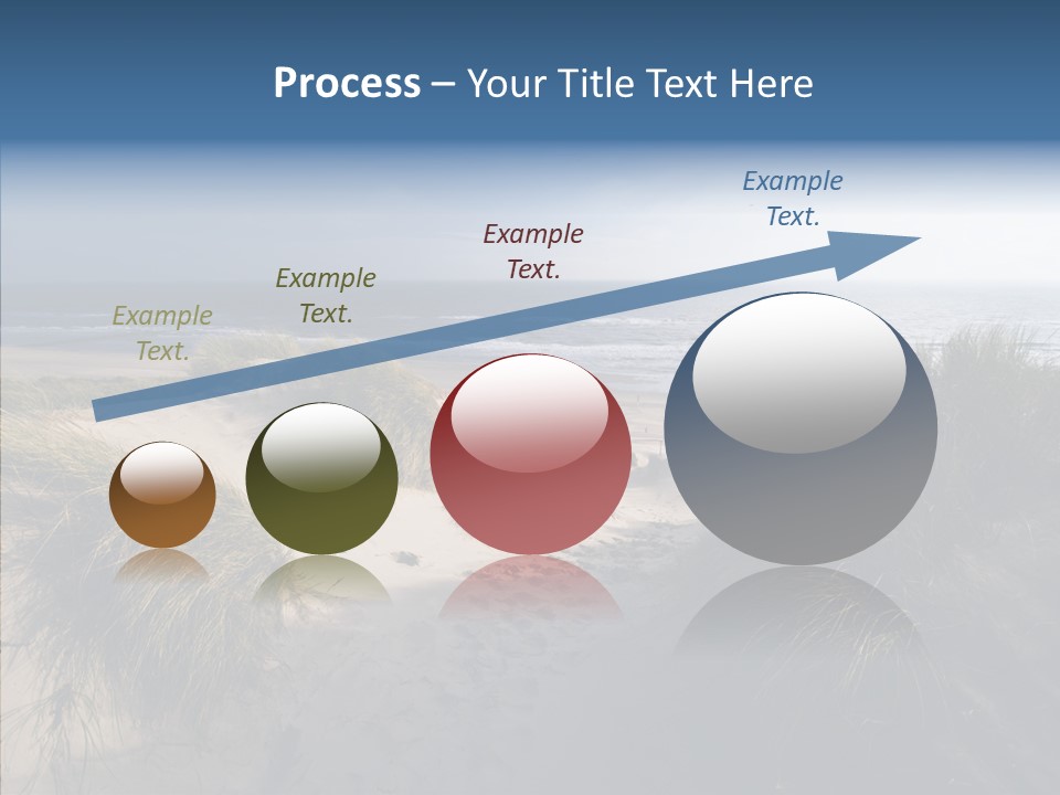 Clouds Blue Beach PowerPoint Template