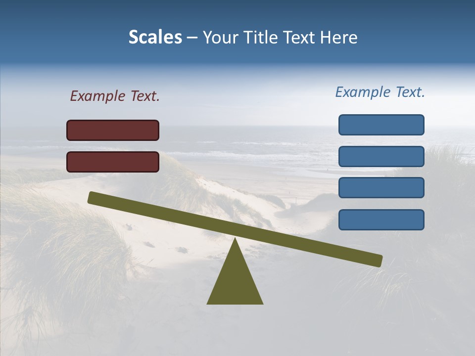 Clouds Blue Beach PowerPoint Template