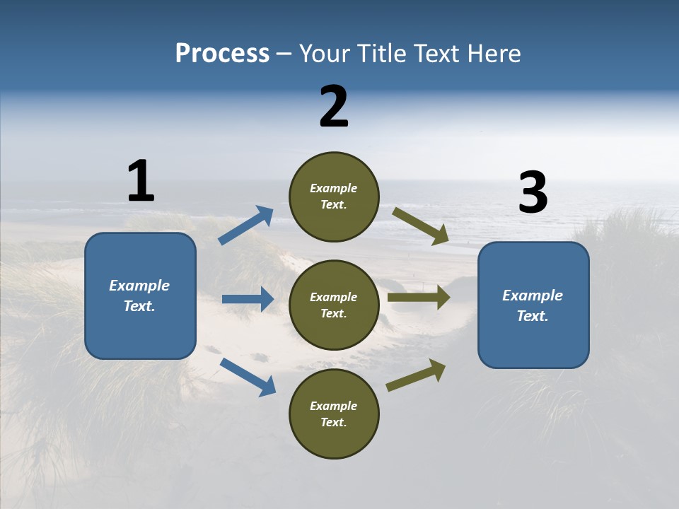 Clouds Blue Beach PowerPoint Template