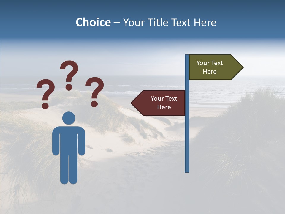 Clouds Blue Beach PowerPoint Template