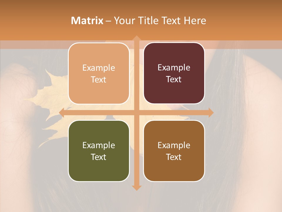 Brunette Pose Posing PowerPoint Template