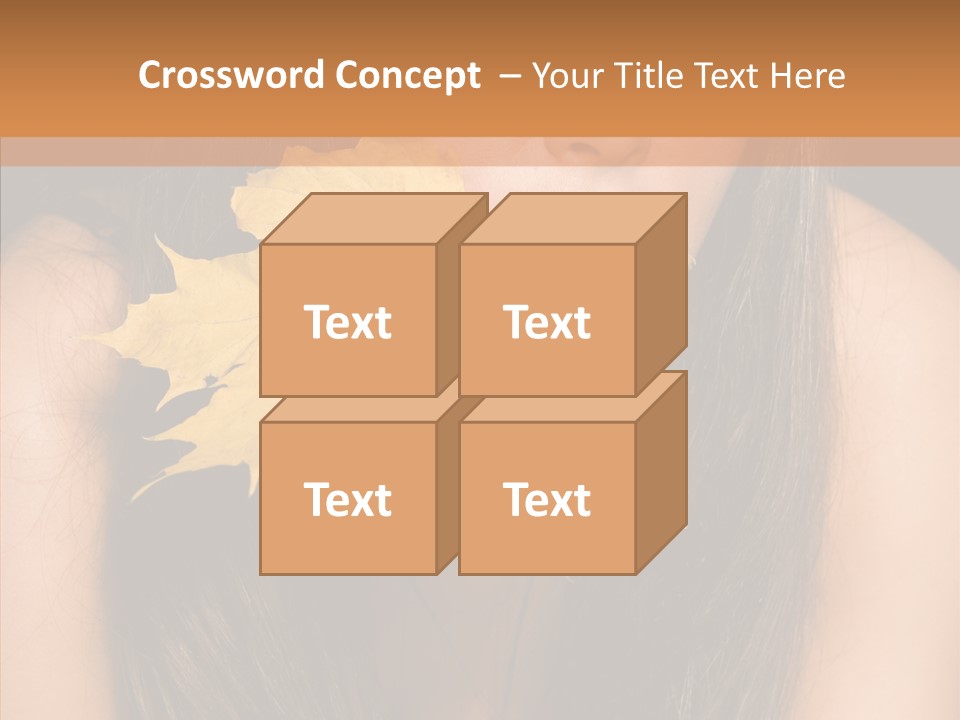 Brunette Pose Posing PowerPoint Template