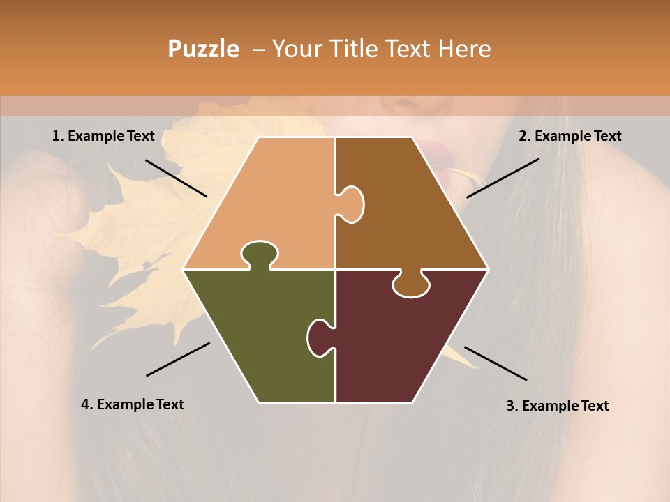 Brunette Pose Posing PowerPoint Template