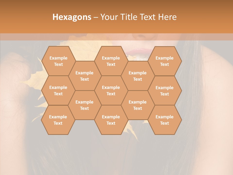 Brunette Pose Posing PowerPoint Template