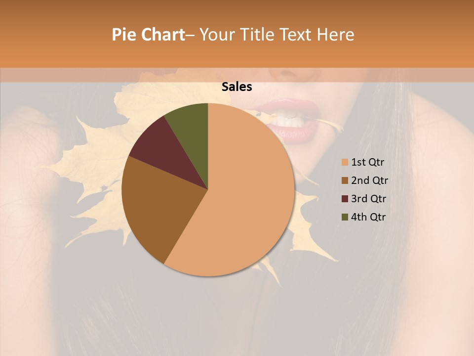 Brunette Pose Posing PowerPoint Template