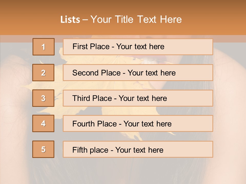 Brunette Pose Posing PowerPoint Template