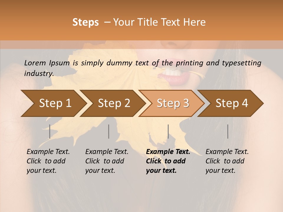 Brunette Pose Posing PowerPoint Template