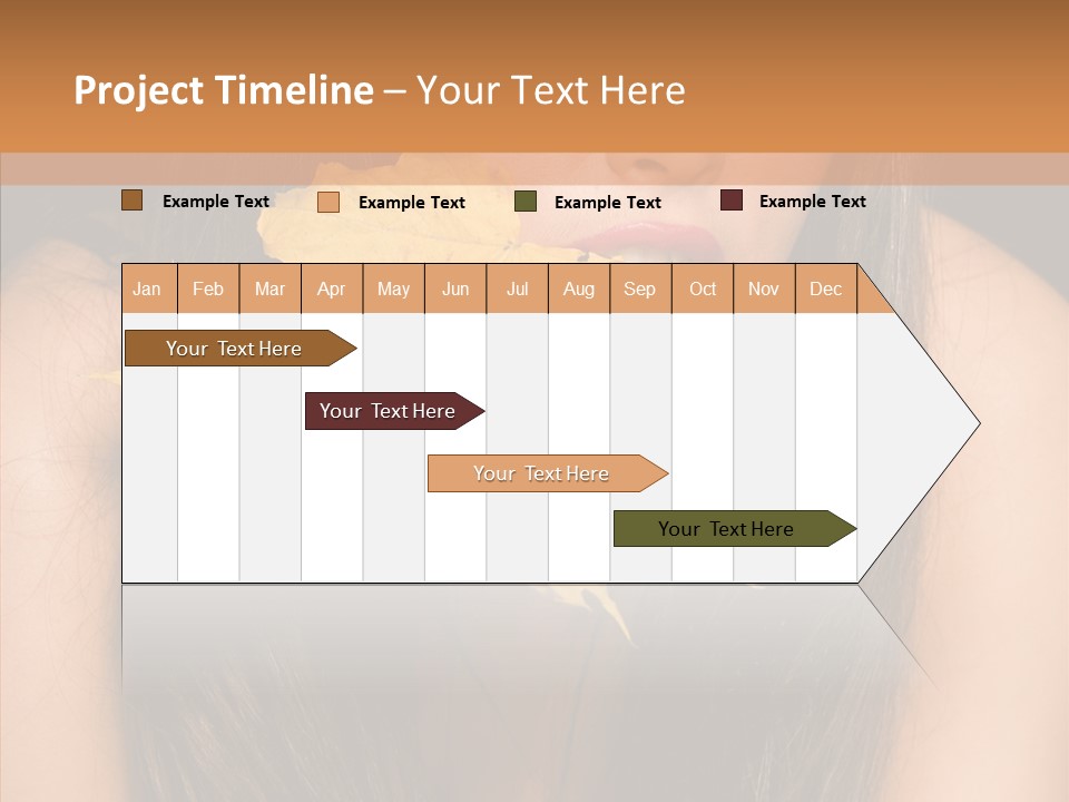 Brunette Pose Posing PowerPoint Template