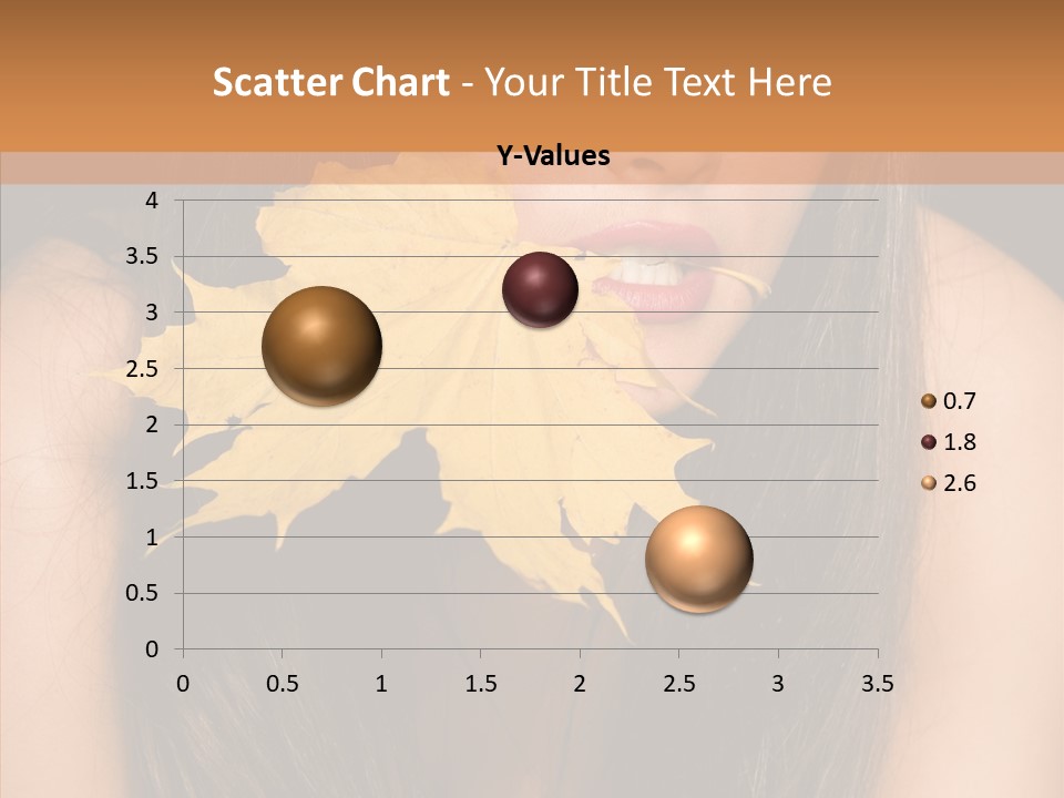 Brunette Pose Posing PowerPoint Template