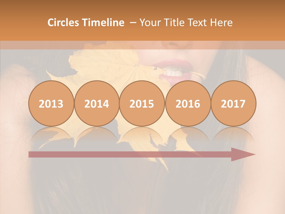 Brunette Pose Posing PowerPoint Template