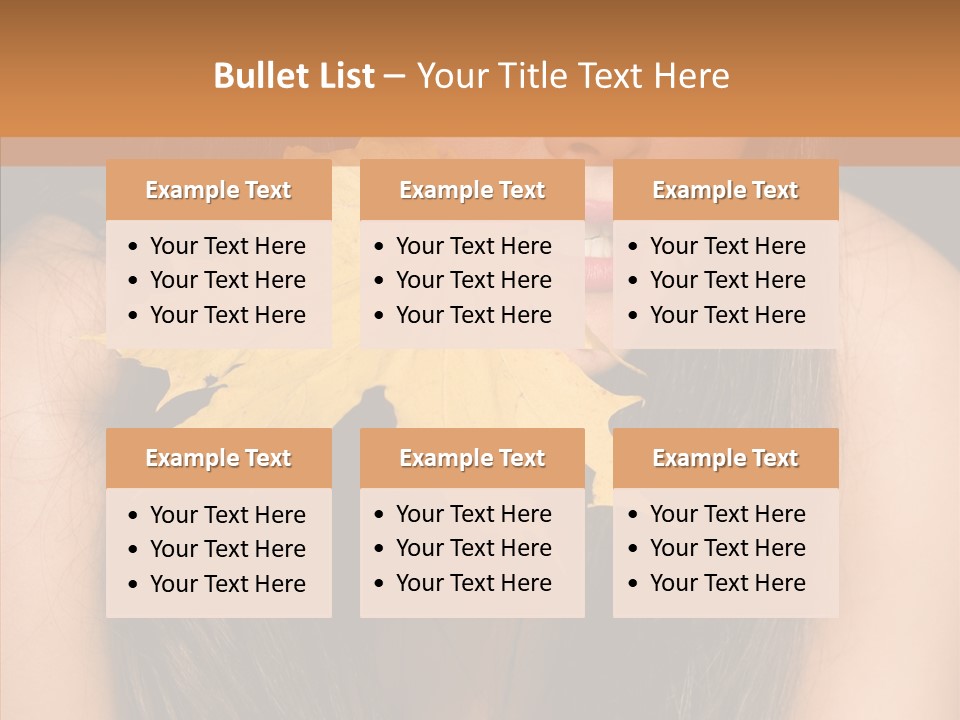 Brunette Pose Posing PowerPoint Template