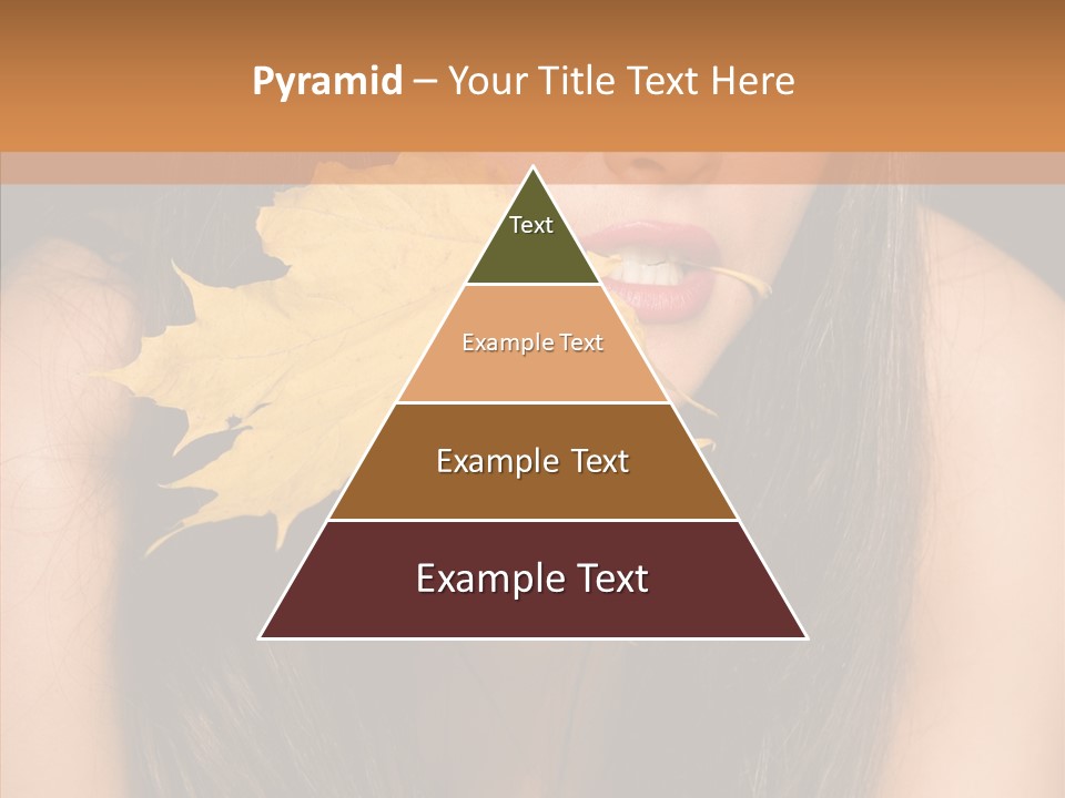 Brunette Pose Posing PowerPoint Template