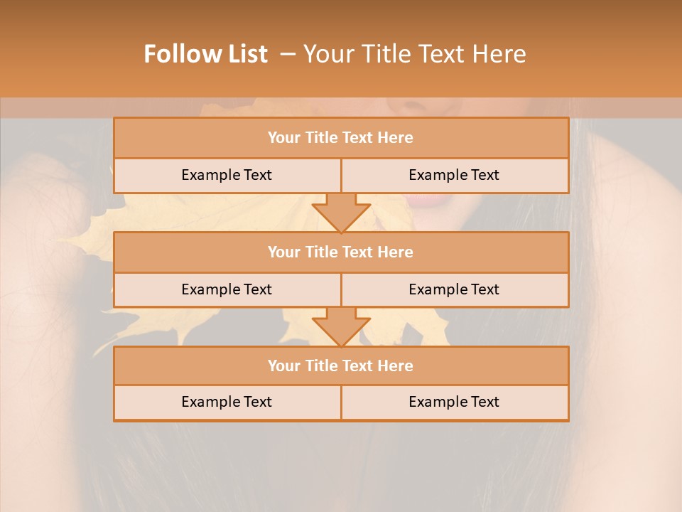 Brunette Pose Posing PowerPoint Template