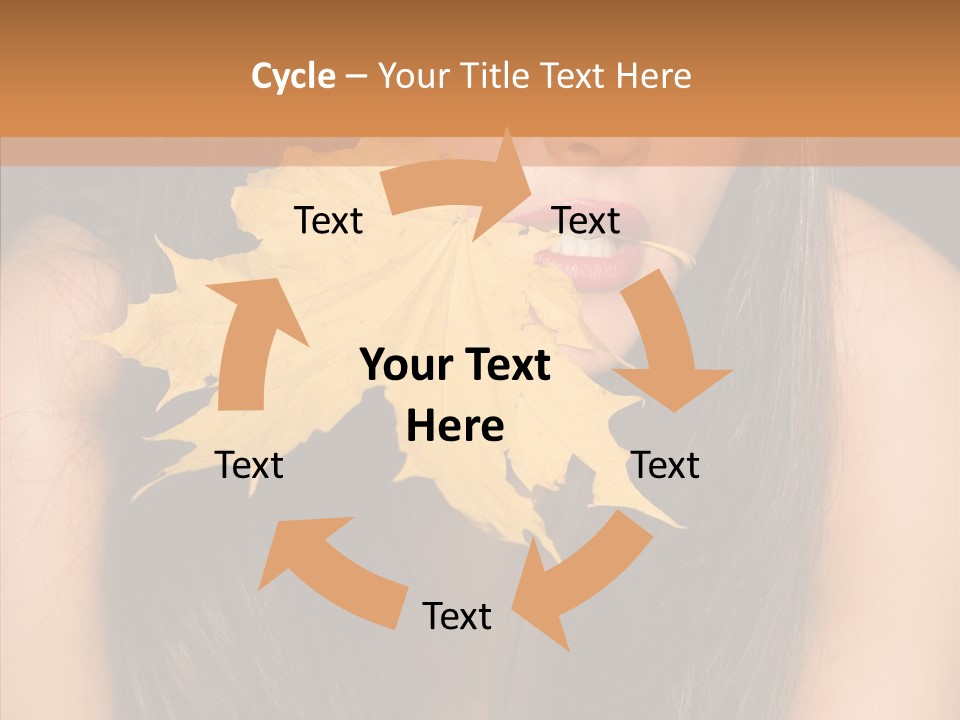 Brunette Pose Posing PowerPoint Template