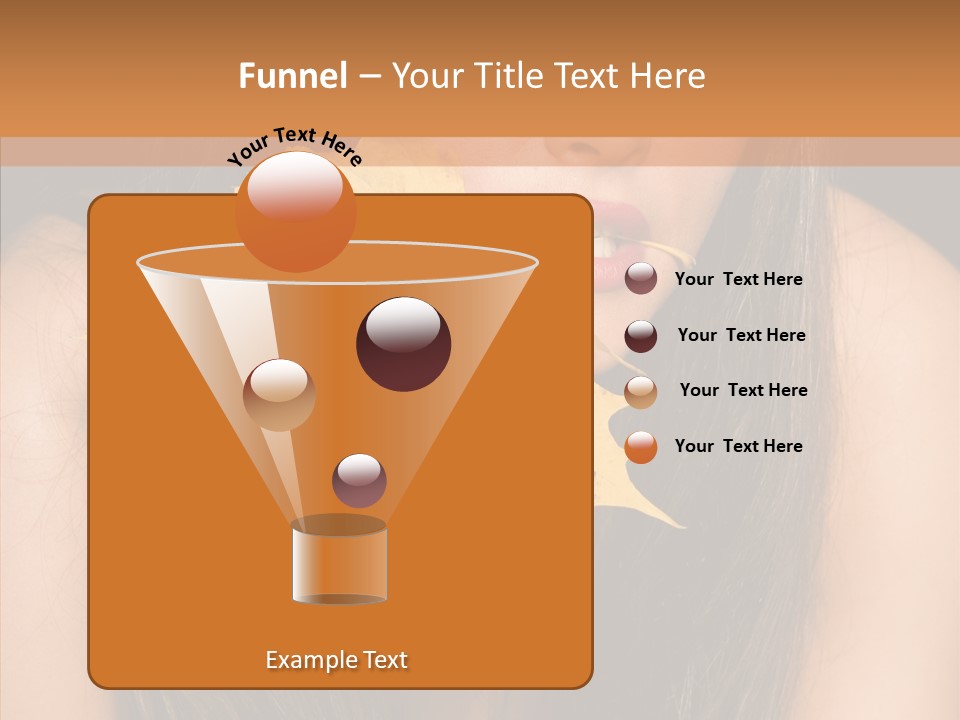 Brunette Pose Posing PowerPoint Template